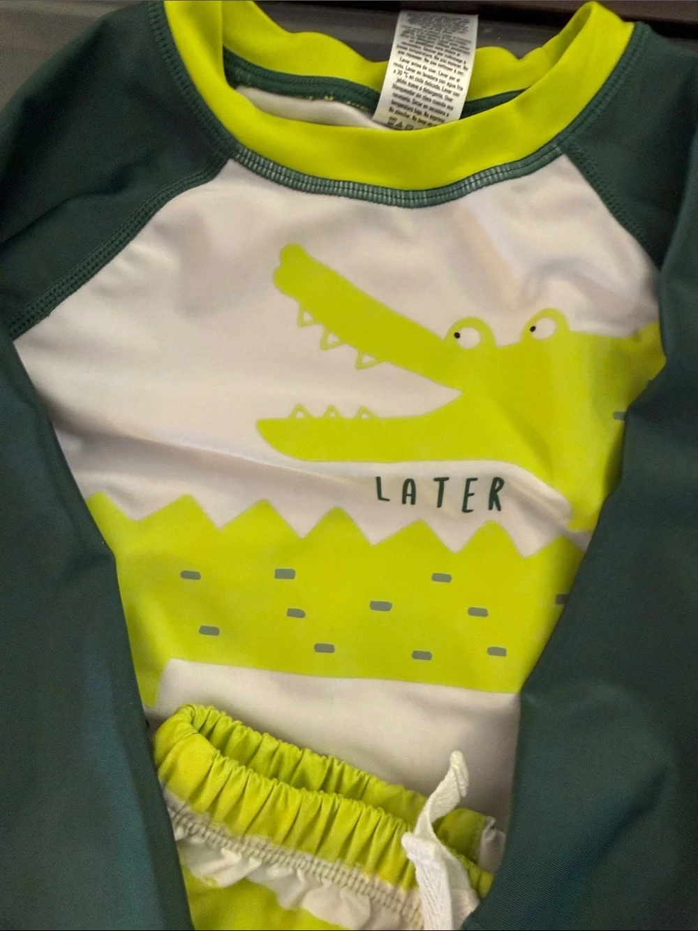 Gerber Kids Swim Sets - Lime Green, Dark Green, Light Blue